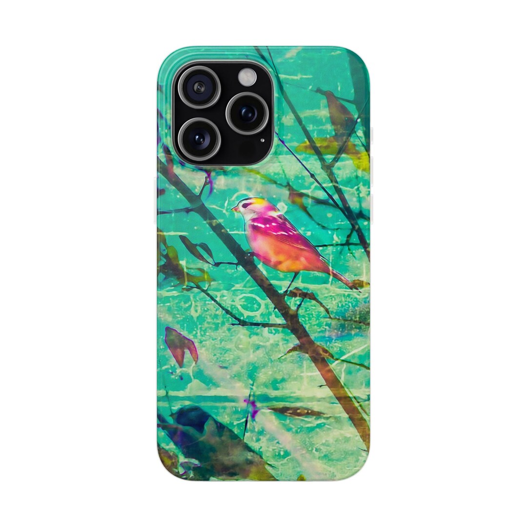 Bird Atop Pomegranate Tree iPhone and Samsung Flexible Phone Case (39 Models) | MakerPlace by Michaels Bird Atop Pomegranate Tree iPhone and Samsung Flexible Phone Case (39 Models) | MakerPlace by Michaels